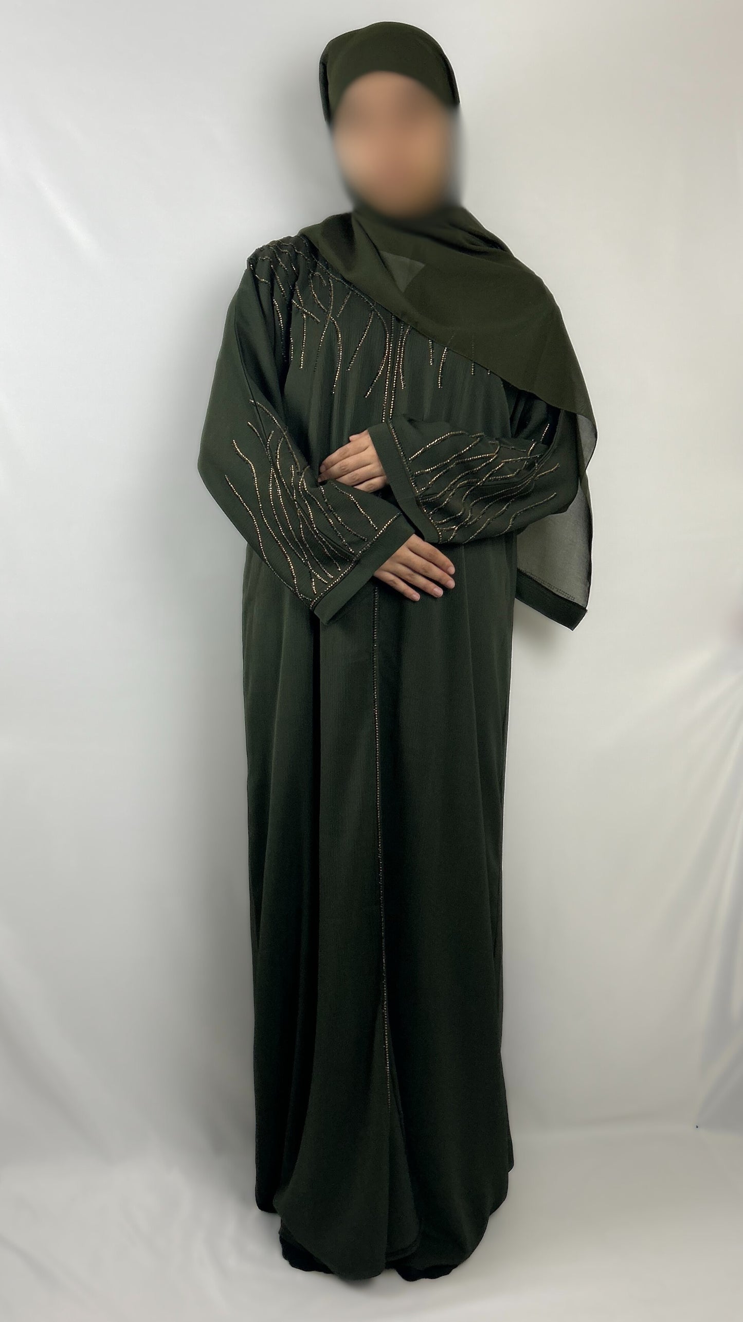 Abaya Orné de Détails Scintillants