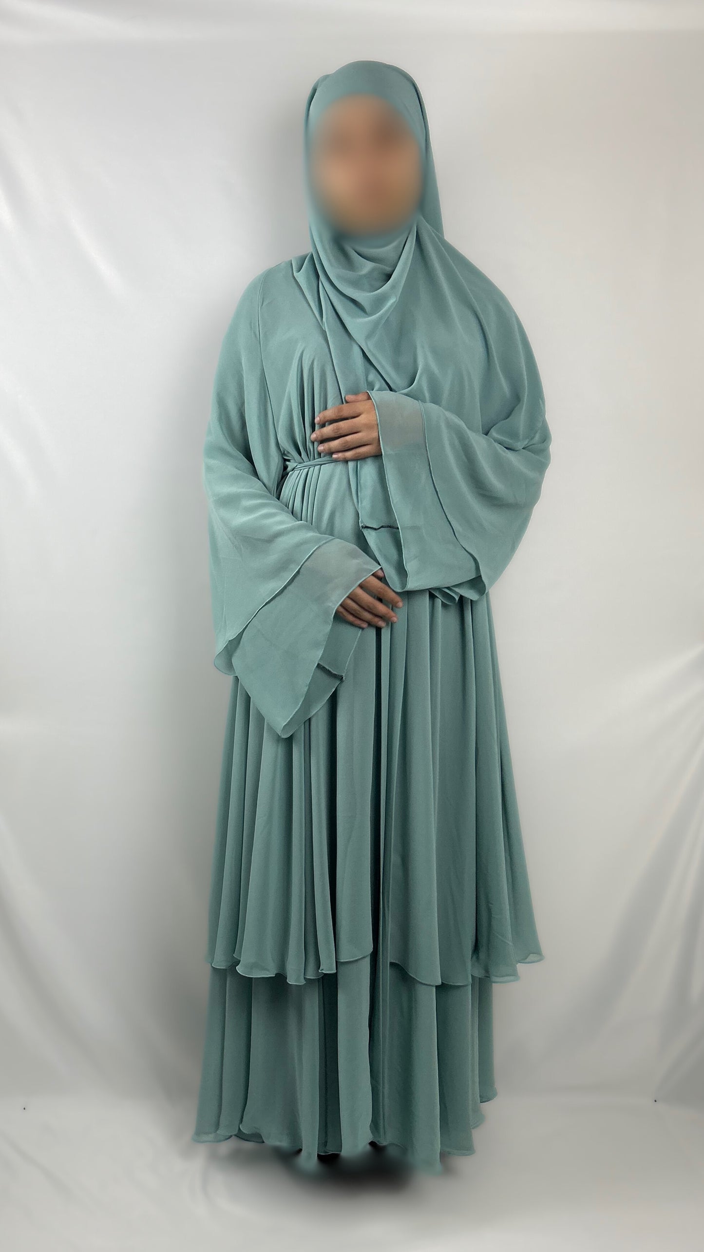 Abaya Volante en Mousseline
