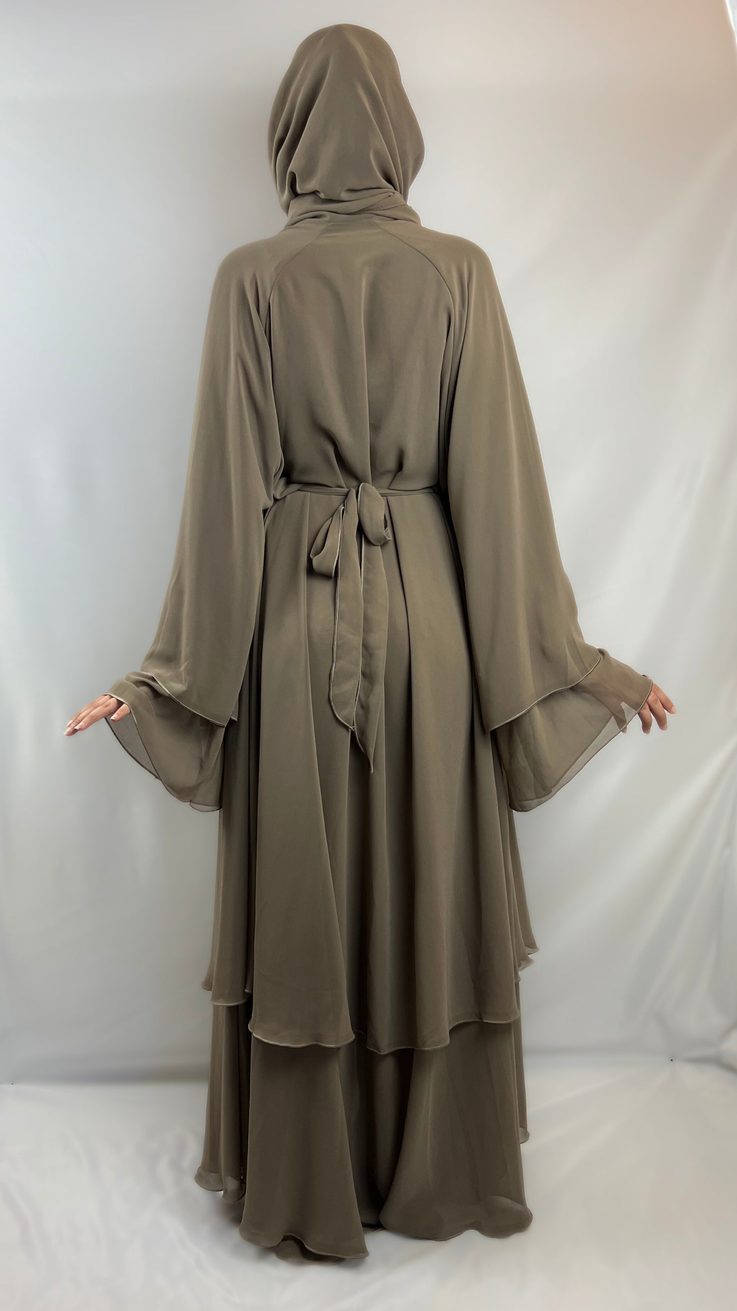 Abaya Volante en Mousseline