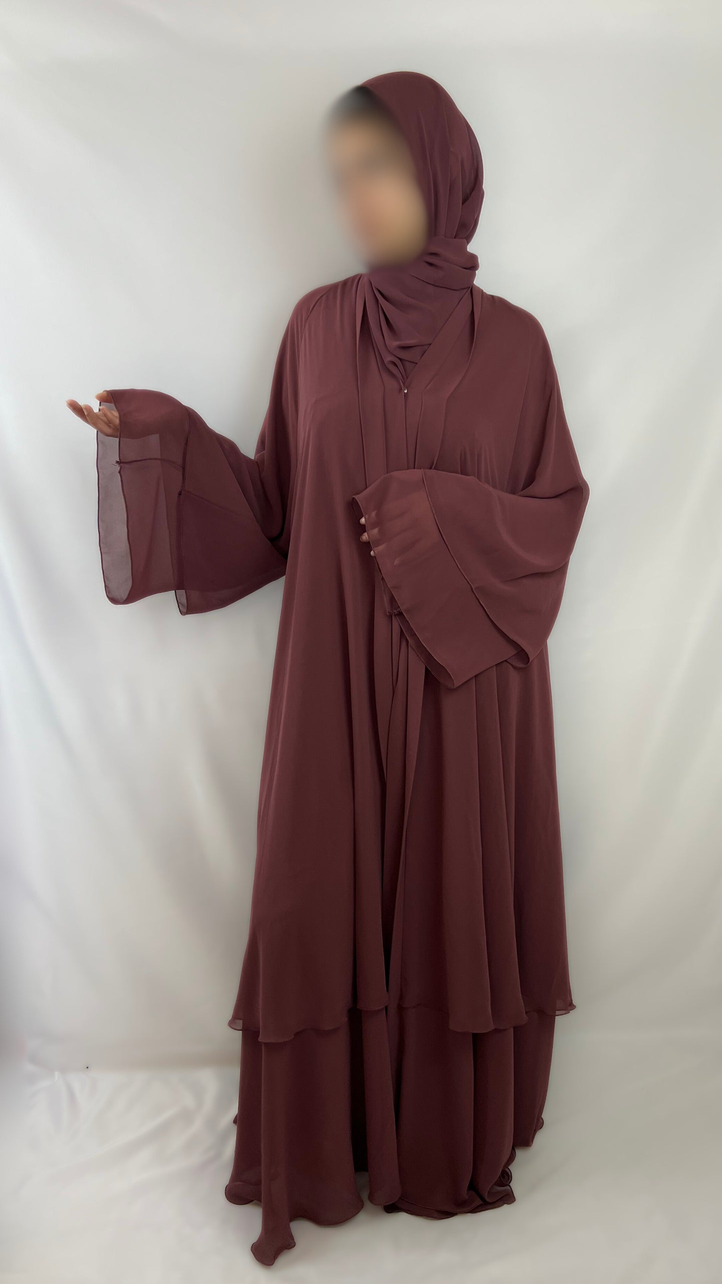 Abaya Volante en Mousseline