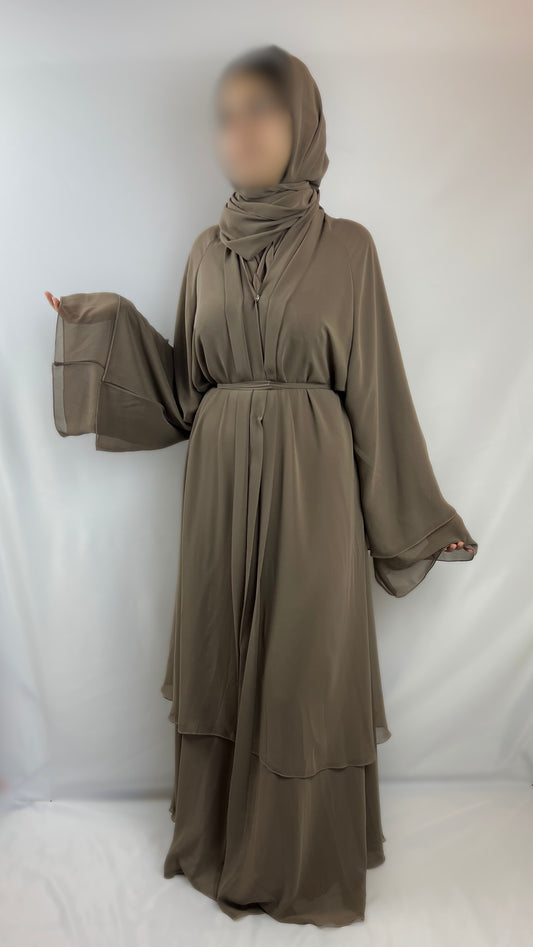 Rüschen-Chiffon-Abaya