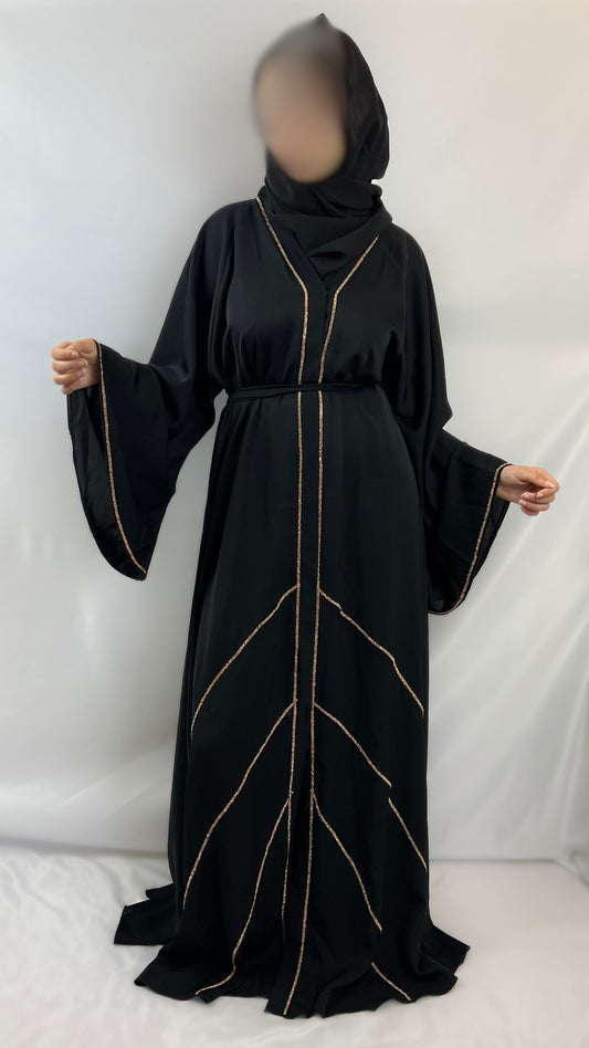 Abaya mit goldenen Details